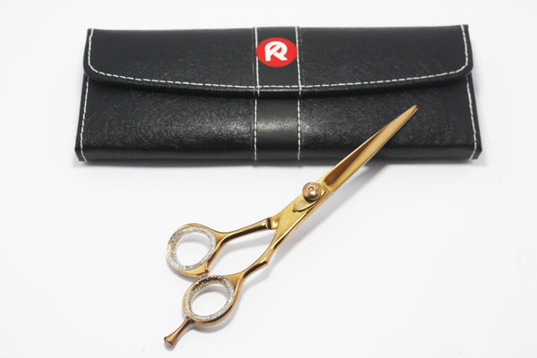 New KR Professional Japanese 5.5" Golden hair cutting scissor KR-0003 - ShearStore